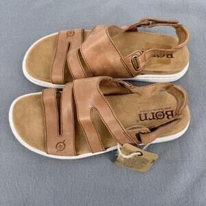 Born Sandals Womens Size 8 Brown Leather Strappy Slingback Comfort‎ BR0003108